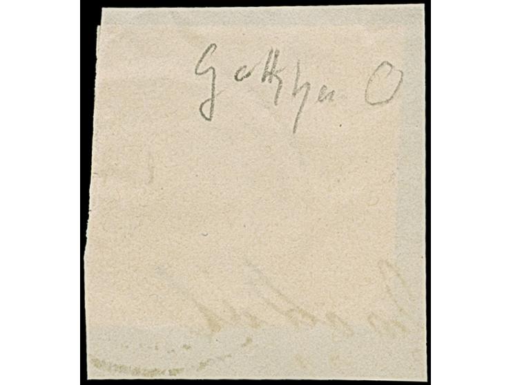 2 Sgr. dunkelrosarot, allseits überrandig, mit Teilen aller 8 Nachbarmarken (sogenannter 'Kleiner 9er-Block'), mit Nr. "273" 