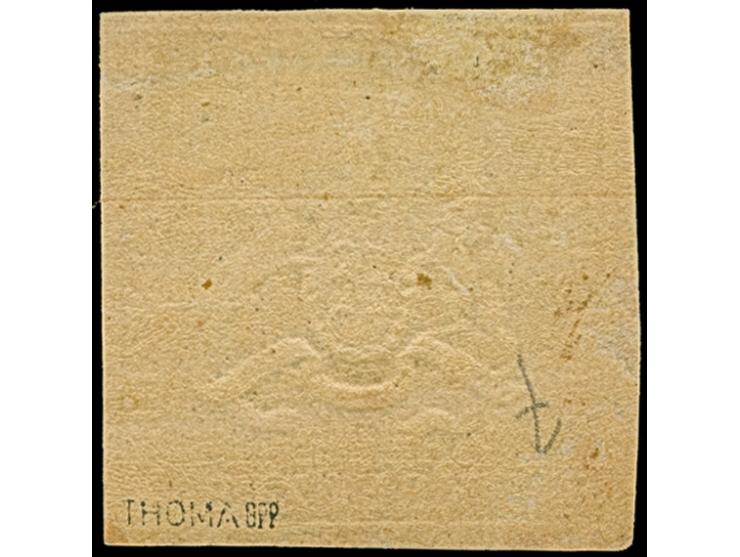 3 Kr. rötlichorange, sehr gut ausgabetypisch bis überrandig geschnitten, ungebraucht mit originaler Gummierung. Eine außerord