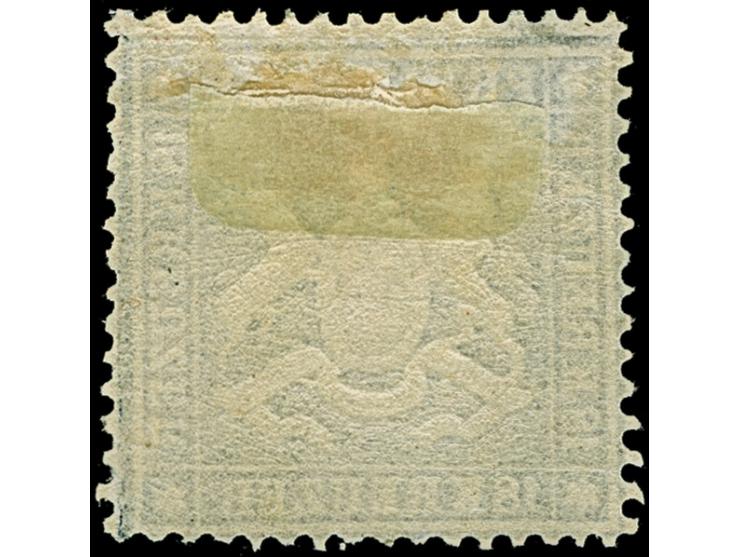 18 Kr. blau, schöne tiefe Farbe und sehr gut gezähnt, schöne Wappenprägung und gut zentriert, ungebraucht mit frischem Origin