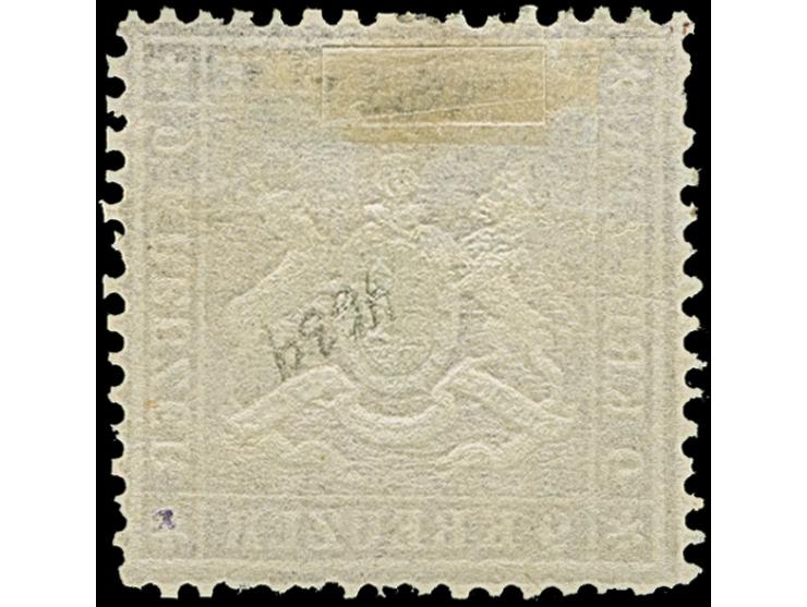 9 Kr. lilarot, sehr farbfrisch und mit überdurchschnittlich guter Zähnung, gut zentriert und mit schöner Wappenprägung, ungeb