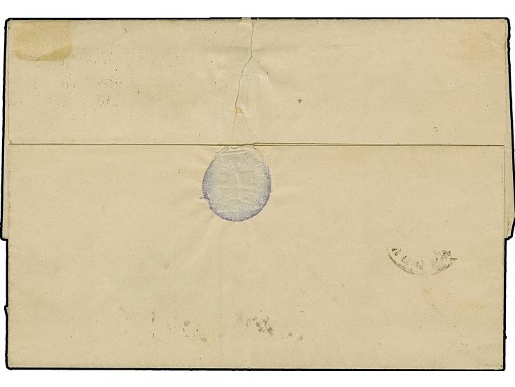 1 C. olivgrün, 4 C. lilagrau und 10 C. ockerbraun, Spitzen nach oben, sauber entwertet durch Rahmenstempel “K:PR:Feldpost Rel