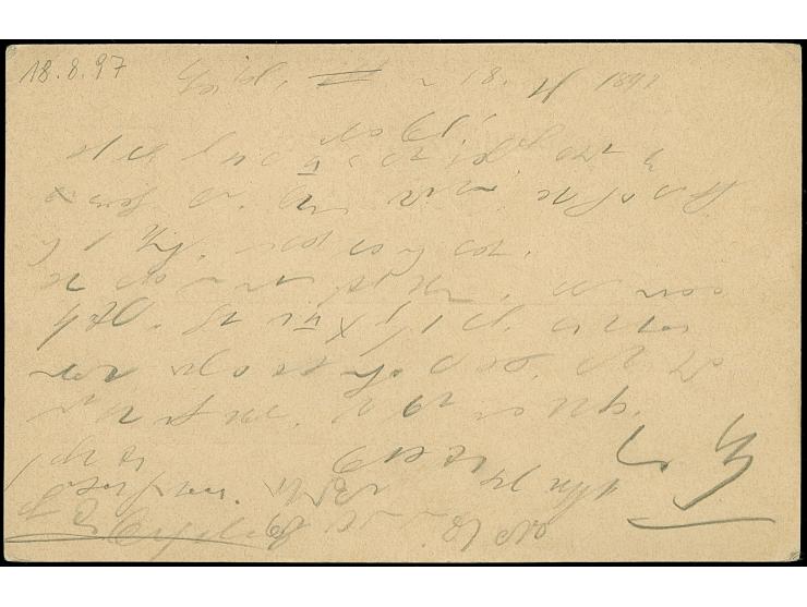 BEUTHEN (GLEIWITZ): Flora 3 Pfg. mit Ra4 "Stadt-Brief-Beförderung/" FLORA"/ 18 AUG 1897/GLEIWITZ"auf Bedarfs gebrauchter Orts