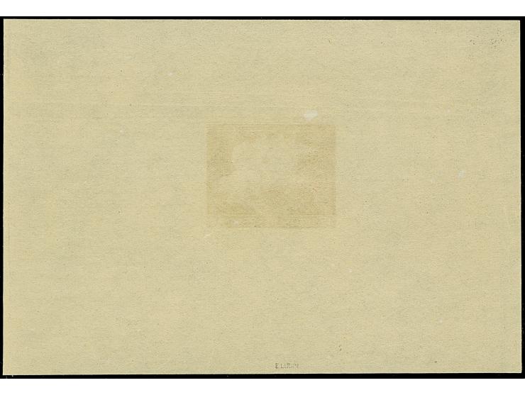 1941, Braunes Band 42 Pfg. als ungezähnter Probedruck in den Originalfarben, als Einzelabzug auf weißem Papier im Blockformat