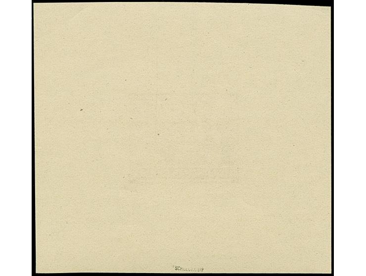 1941, Wiener Messe 15 Pfg. als ungezähnter Probedruck in rötlichlila als Einzelabzug im Blockformat (80 x 72 mm), postfrisch,