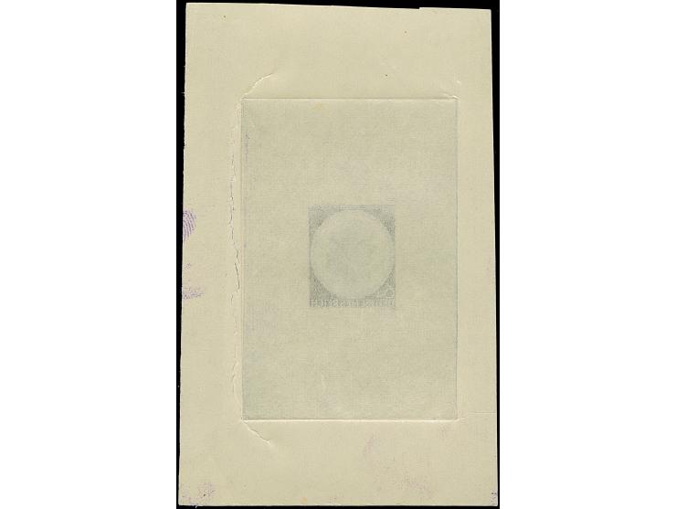 1941, Mozart 6 Pfg. als ungezähnter Probedruck in Schwärzlichviolett als Einzelabzug im Blockformat (88 x 139 mm), postfrisch