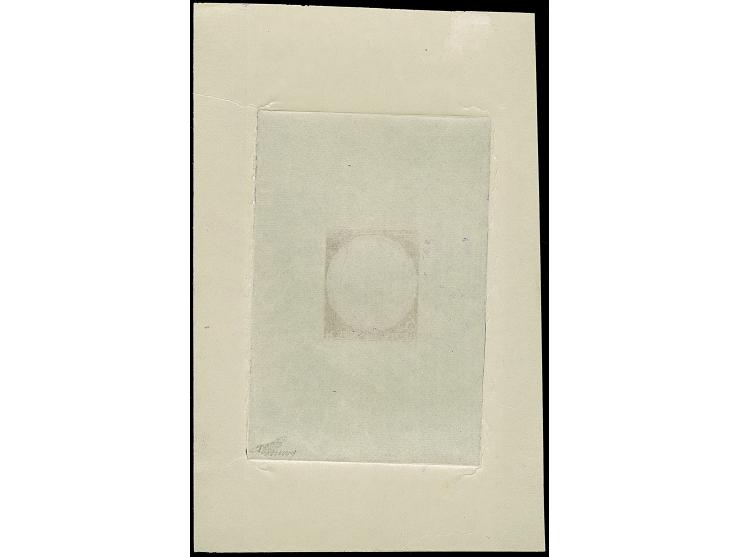 1941, Mozart 6 Pfg. als ungezähnter Probedruck in Dunkelbraunpurpur als Einzelabzug im Blockformat (89 x 139 mm), postfrisch,