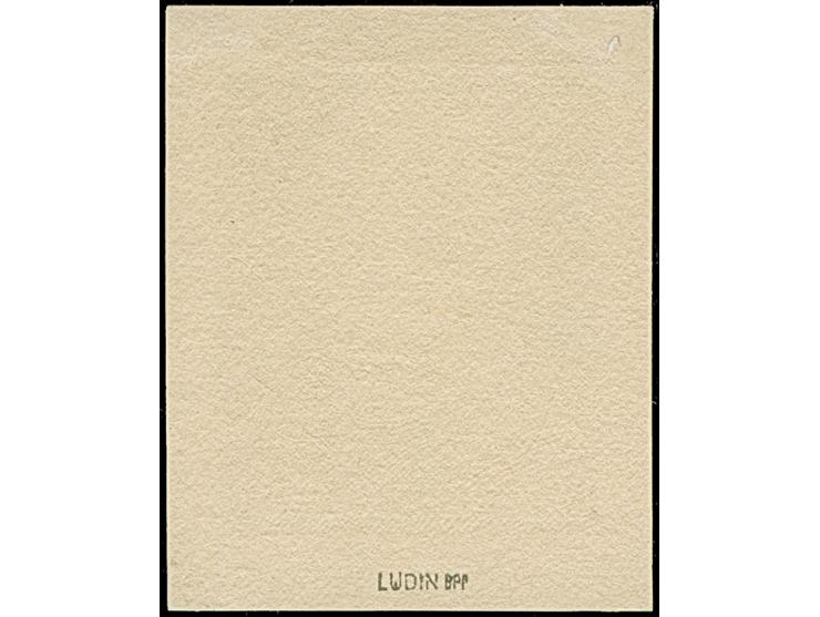 1942, Einzelabzug einer Maschinenprobe mit Abbildung “Mann mit Goldhelm” (Rembrandt) in Sepia-Braun und Inschrift “REICHSDRUC