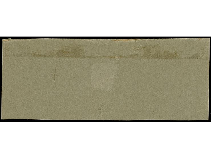 1942, Europäischer Postkongress 3 Pfg. als gezähnter Probedruck in Schwärzlichgrün mit Linienzähnung 14½ auf Vorlagekartontei