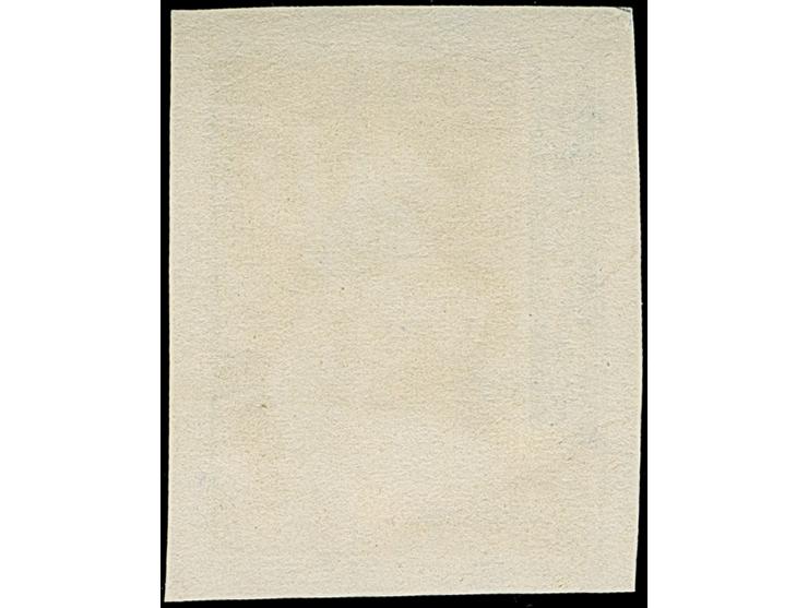 1942, Europäischer Postkongress 6 Pfg. als ungezähnte Andruckprobe auf dünnem Papier ohne Gummierung. Die Marke hat leichte B