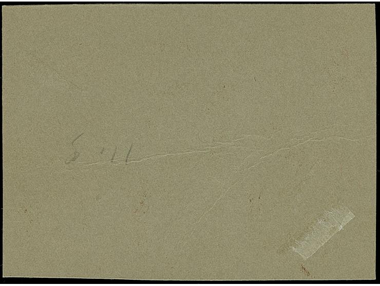 1942, Europäischer Postkongress 12 Pfg. &nbsp;als gezähnter Probedruck in den Farben Dunkelrot/Dunkelsiena mit Linienzähnung 