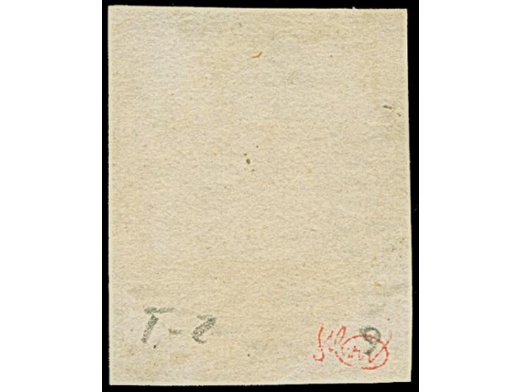 1852, Kleine Ziffern 15 Rp., farbfrisch und breitrandig, leicht entwertet. Einwandfrei. Signiert Moser und Attest Rellstab (1