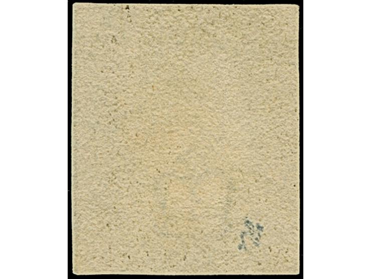 OFFICIALS: 1840, Unissued "VR" 1 d. black, LL, small but regular margins all around, unused without gum, slightly toned, othe