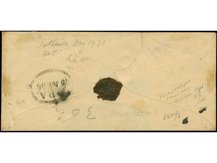 1856, 5 Grote auf karmingrau, farbfrisch und voll- bis breitrandig, mit sauber auf- und nebengesetztem DKr. "BREMEN ST.P.A. 9