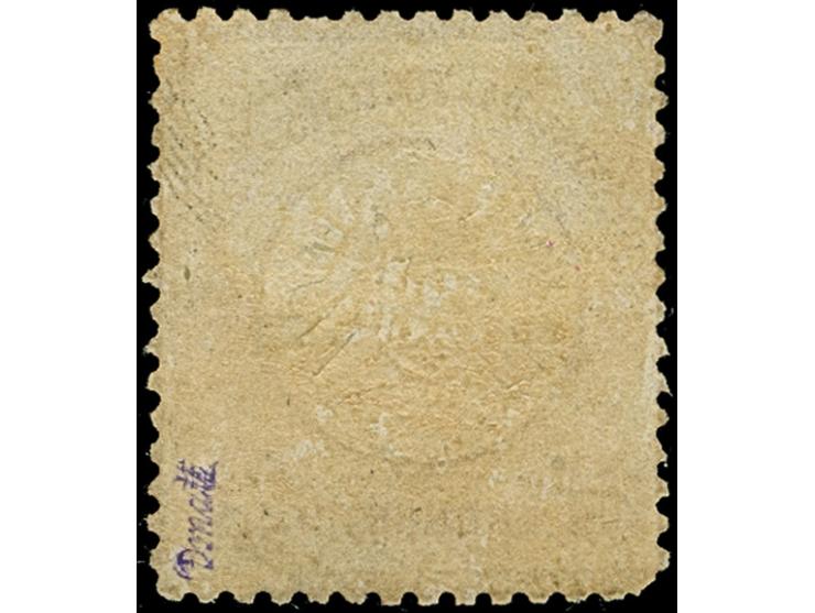 2½ Gr. braun in heller Nuance, farbfrisch und erkennbar geprägt, ungebraucht mit Neugummi und zwei verkürzten Zähnen. Trotz d