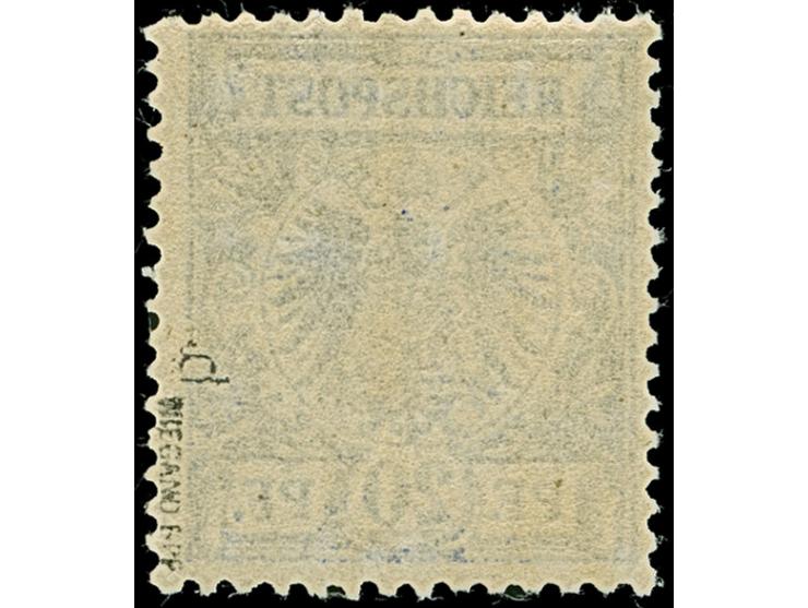 20 Pfg. lebhaftlilaultramarin, ist farbfrisch und gut gezähnt, postfrisch und in tadelloser Erhaltung. Postfrische Marken die