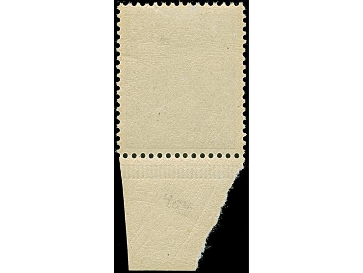 1900, Probedruck Germania Reichspost 5 Pfg. in Violettultramarin mit großem Teil des Unterrandes, farbfrisch, ungebraucht und