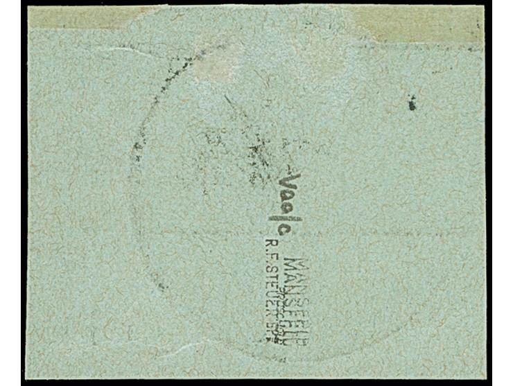 1900, Krone/Adler 3 Pfg. hellockerbraun mit Stempel “TSCHIFU DP 9.1.01” auf Briefstück in tadelloser Erhaltung. Die farbfrisc