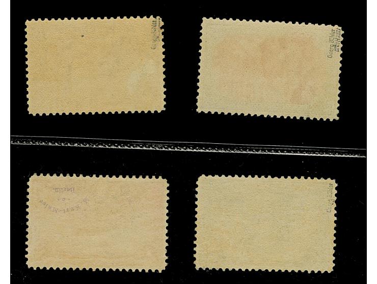 Versuchsauflage mit Linienzähnung 11½: 1900, Reichspost 1-5 M. komplett, ungebraucht, dabei 2 M. in Type I, 3 M. in Type II u