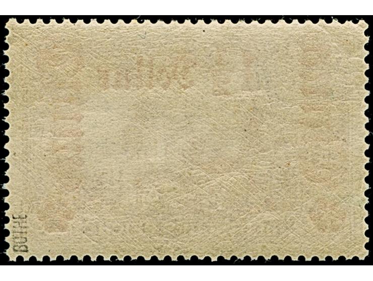 1905, 1½ Dollar auf 3 M. mit Zähnungslöcher 26:17, die farbfrische und gut gezähnte Marke ist postfrisch und in tadelloser Er