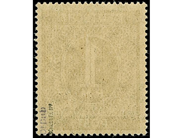 Nicht ausgegeben: 1948, Band auf Ziffer 1 M., postfrisch und in tadelloser Erhaltung. Ein schönes Exemplar, signiert Dr. Dub 