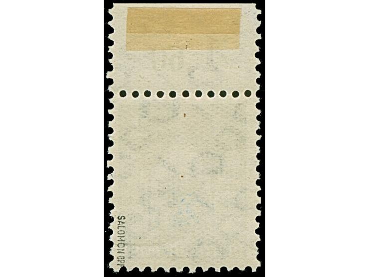 1948, Bauten 2 Pfg. gezähnt K 11¼ : 11 und Wasserzeichen 1 Z, Oberrandstück (Feld 308, mit Falzrest im Oberrand), die postfri