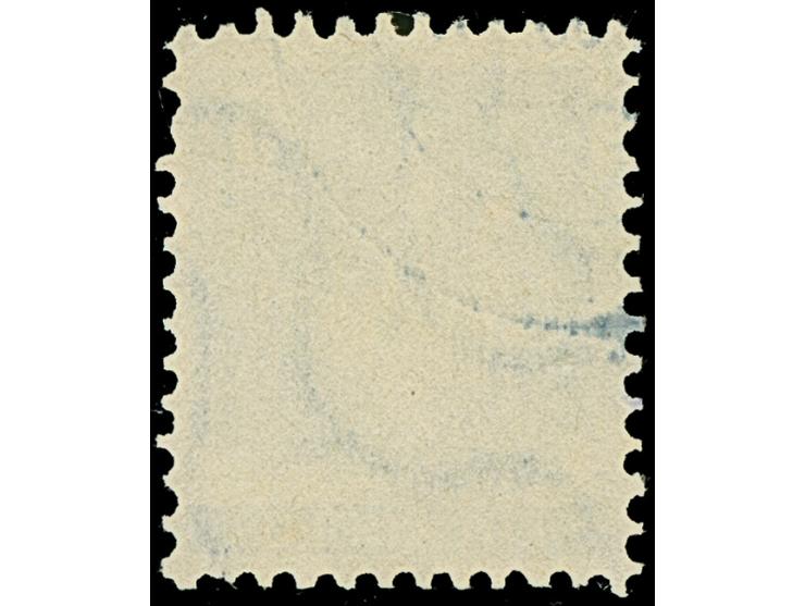 5 Pfg. dunkel(grau)ultramarin, Type V, gezähnt K 11¼ : 11 mit Wasserzeichen 3X (fallende Wellenlinien), gestempelt mit zwei v