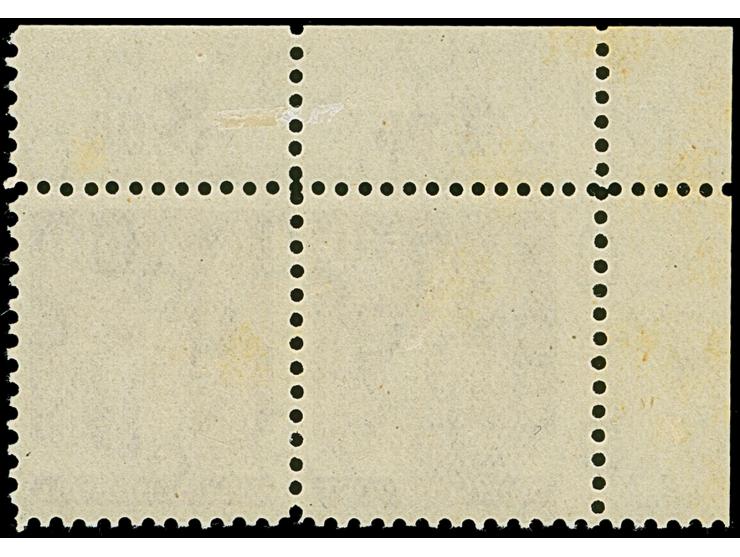 40 Pfg. grauviolett, Type I und Type Ib, gezähnt L 11½ : 11 und mit Wasserzeichen 1X im waagerechten Paar aus der linken ober