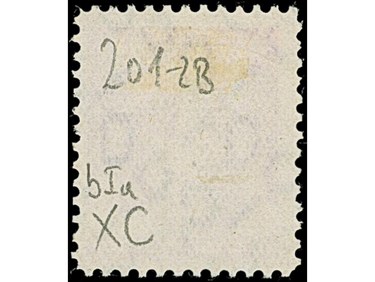 40 Pfg. rotviolett, Type Ia, gezähnt L 11½ und mit Wasserzeichen 1X (Bogenfeld 201-2B), sauber gestempelt und in tadelloser E