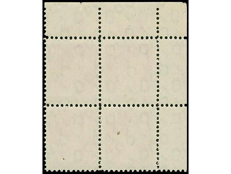 40 Pfg. rotviolett, zweimal in Type Ia, einmal in Type I und einmal in Type Ib, jeweils gezähnt L 11 : 11½ und mit Wasserzeic
