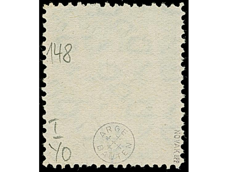 1 M. mittelgelblichgrün, Type I, gezähnt L 11 : 11 : 11½ : 11 und mit Wasserzeichen 1Y, sauber gestempelt und in tadelloser E