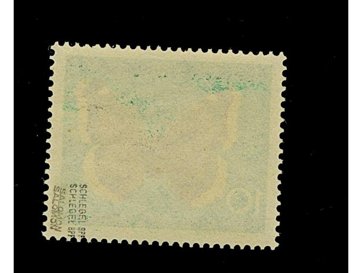 1962, Schmetterlinge 10 Pfg. ohne Wasserzeichen, postfrisch mit Farbspuren, in einwandfreier Erhaltung, jeweils doppelt signi