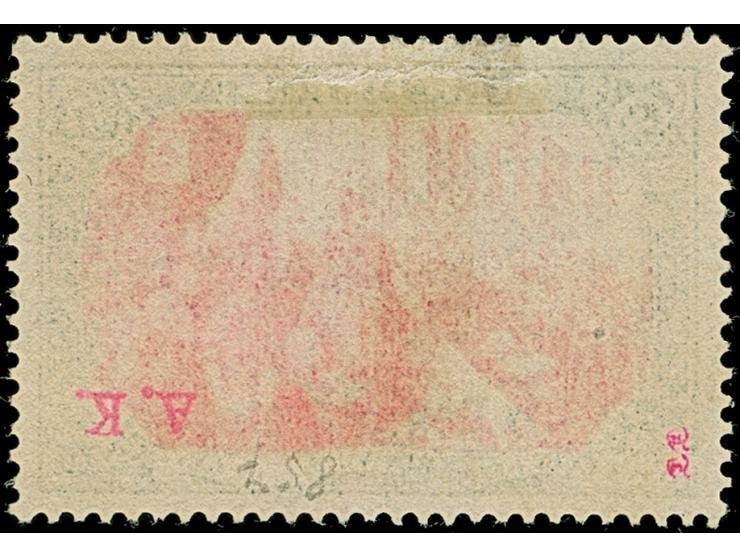 1900/03, 6 Pes. 25 cts auf Reichspost 5 M., Type I ohne Nachmalung mit Stempel “MARRAKESCH 27.11.02”, in tadelloser Erhaltung