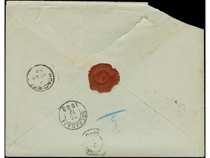 1888, 20 Pfg. dunkelultramarin im waagerechten Paar mit klarem Stempel “KERAWARA 10.11.89” als tarifgerechte Mehrfachfrankatu