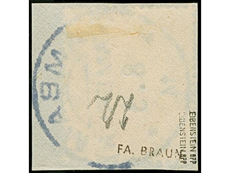 “AMBAM (KAMERUN) 8.3.14” sehr klar und komplett auf Kaiseryacht 10 Pfg. mit Wasserzeichen auf Briefstück in tadelloser Erhalt