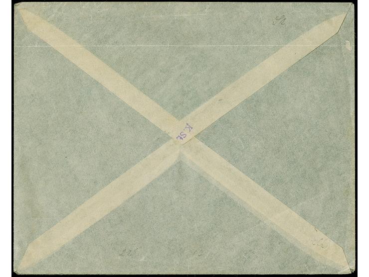 “SOUFFLAY” blauer L1 und handschriftliches Datum &nbsp;“2.VI.13” auf Kaiseryacht 10 Pfg. mit Wasserzeichen auf Brief mit über