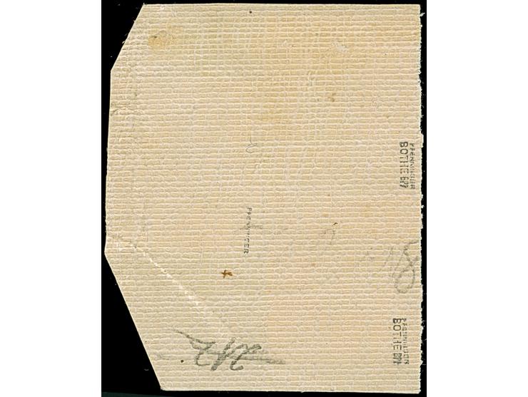 1890, Krone/Adler 50 Pfg. (lebhaft)braunrot, zwei Einzelmarken und 10 Pfg. lebhaftrosarot mit klarem Stempel “APIA KDPAg 19.7