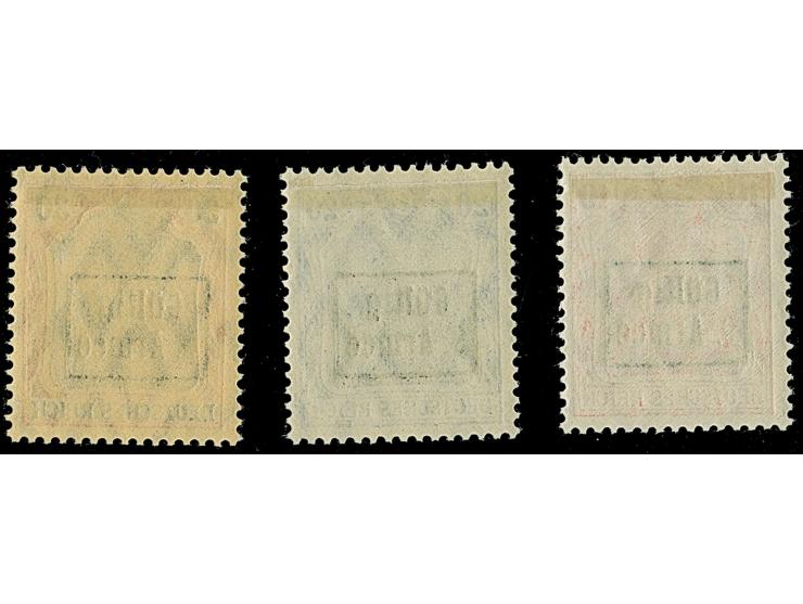 1918, Friedensdruck 10 Pfg. , 20 Pfg. und 30 Pfg., sauber ungebraucht, tadellos, äußerst selten, jeweils Fotoattest Wasels BP