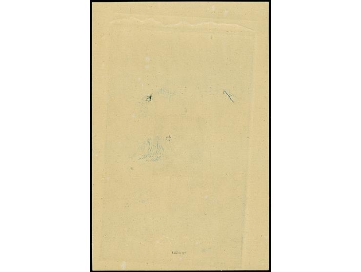 1943, Arbeitsdienst 6 Pfg. &nbsp;als ungezähnter Probedruck in Blauschiefer als Einzelabzug im Blockformat (76 x 113 mm) mit 