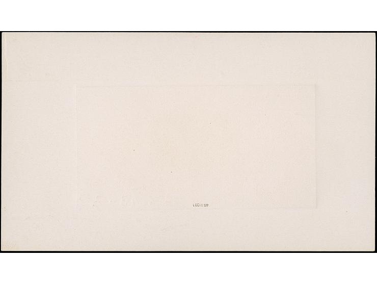 1943, Braune Band 42 Pfg. als ungezähnter Probedruck in Schwarz als Einzelabzug ohne Inschrift im Blockformat (142 x 83 mm) a