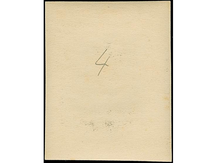 1944, Robert Koch 12 Pfg. &nbsp;als ungezähnter Probedruck in Grauschwarz ohne Stechernamen auf Barytpapier ohne Gummierung i