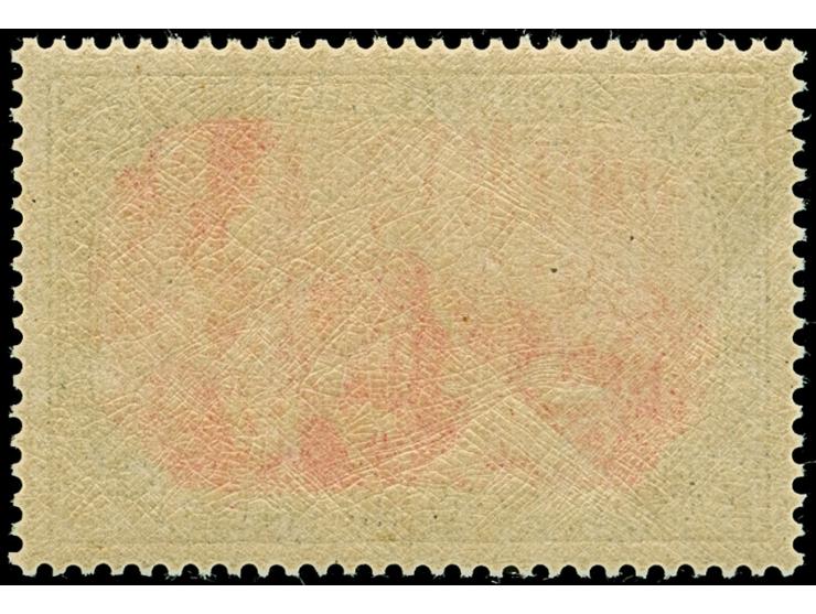 1900, Reichspost 5 M., Type 1 mit weißer und roter Nachmalung, postfrisch und in tadelloser Erhaltung, unsigniert mit Fotoatt