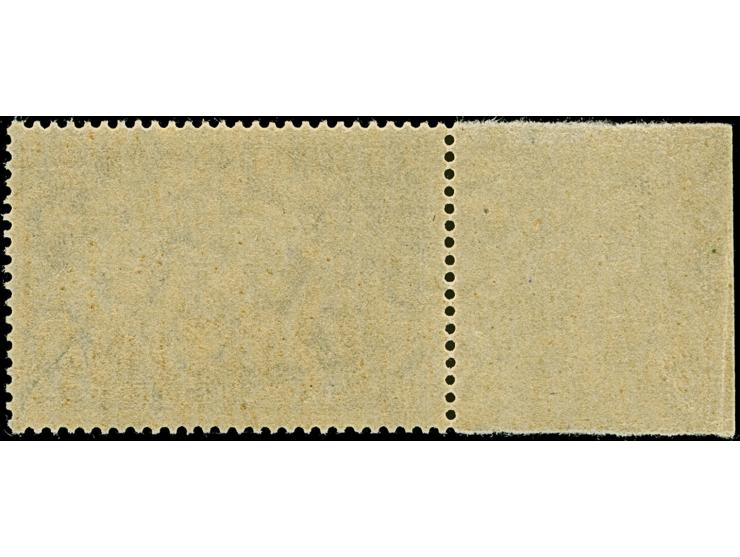 1920, Kriegsdruck 3 M. schwarzviolettgrau mit Wasserzeichen “Ringe” und linken Bogenrand (vorgefaltet), sauber ungebraucht un