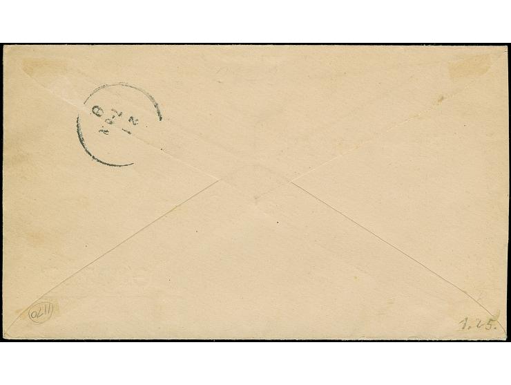 1897, Krone/Adler 25 Pfg. gelblichorange und zwei Einzelwerte 3 Pfg. dunkelockerbraun je mit Stempel “JALUIT MARSHALL-INSELN 