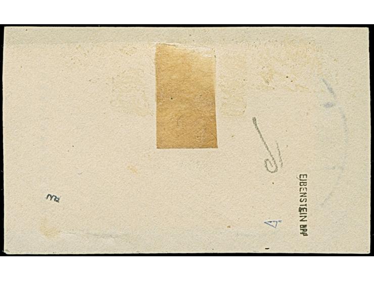 1900, Kaiseryacht 5 M. rechts mit Teilrand und Stempel “DUALA KAMERUN 3.12.13” auf Briefstück, in einwandfreier Erhaltung, si