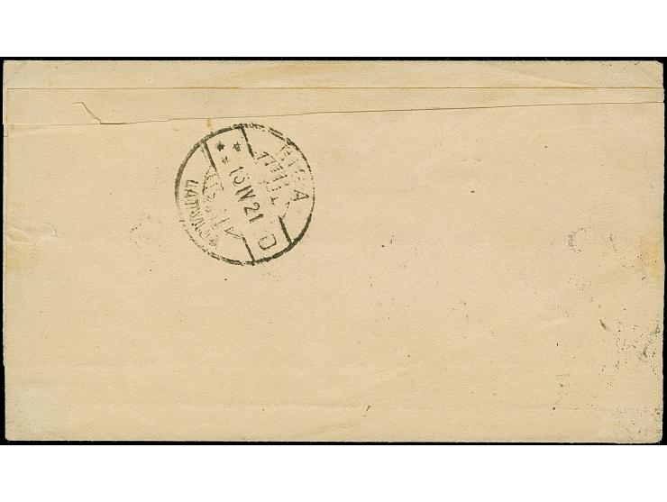 1921, Vladivostok issue 2 k., good to large margins, tied by cds. “VLADIVOSTOK -1 3 21” to printed matter band to Riga, Latvi