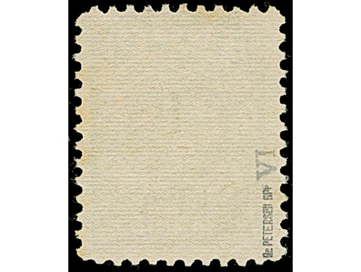 1923, 1 L. auf 1000 M. grünlichblau &nbsp;mit Aufdrucktype “VI” (Feld 39), sauber gestempelt und in einwandfreier Erhaltung, 