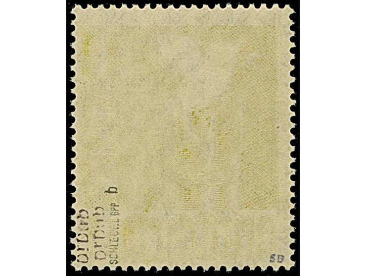 1948, Netz auf Taube 1 M. schwarzgraugelb bis schwärzlicholivgelb (stark fluoreszierend), postfrisch, in tadelloser Erhaltung