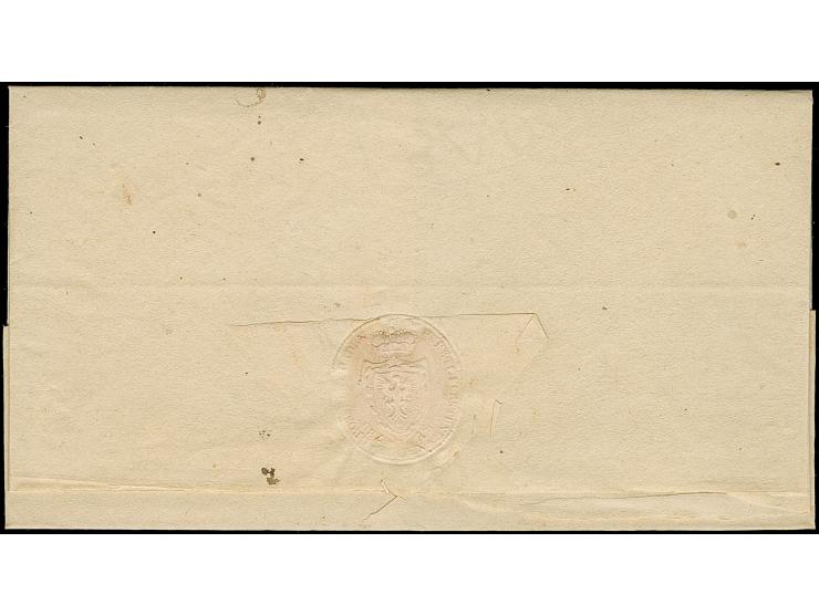 1828, datierte Dienstbriefhülle mit rotem L1 “ENGEN” an das Oberamt in Vaduz, Liechtenstein, taxiert “12/4”