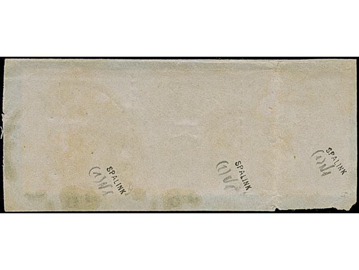 “BERLIN** 23.10.65” (Spalink 1N1a) mehrfach klar in Schwarz auf waagerechtem Dreierstreifen Preussen Wappen 1 Sgr. auf Briefs