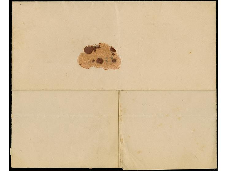 “BÜTZFLETH 13.FEBR.75” (Spalink 3) klar rückseitig auf komplettem Faltbrief mit großer Schild ½ Gr. orange mit EKr. “STADE 12